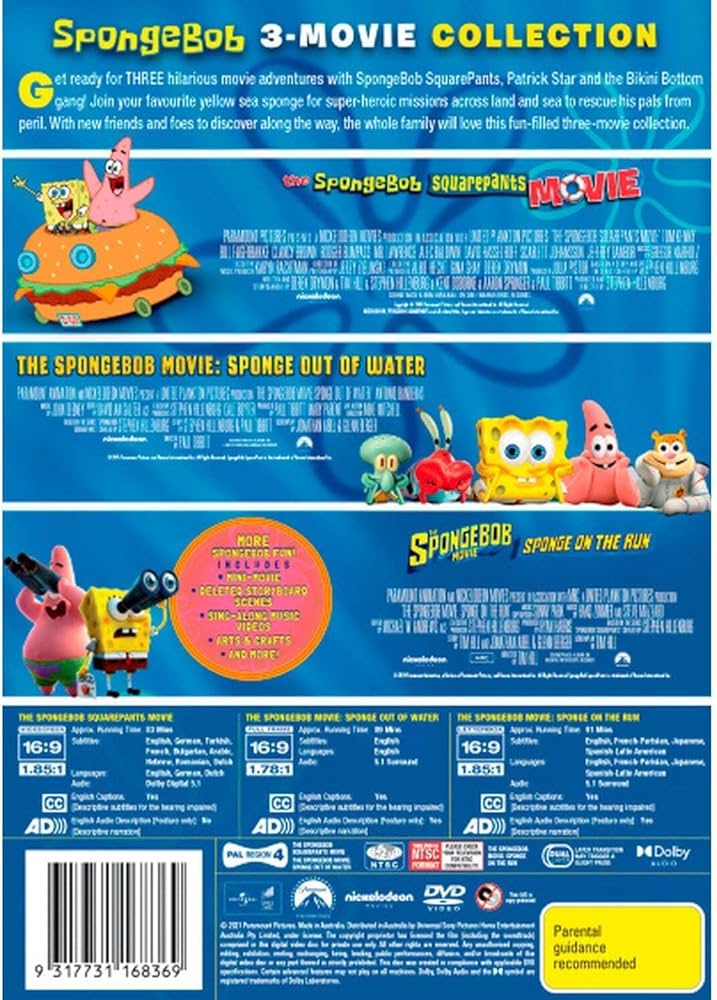 Amazon.com: SpongeBob SquarePants 3-Movie Collection DVD | Region Amazon.com: SpongeBob SquarePants 3-Movie Collection DVD | Region