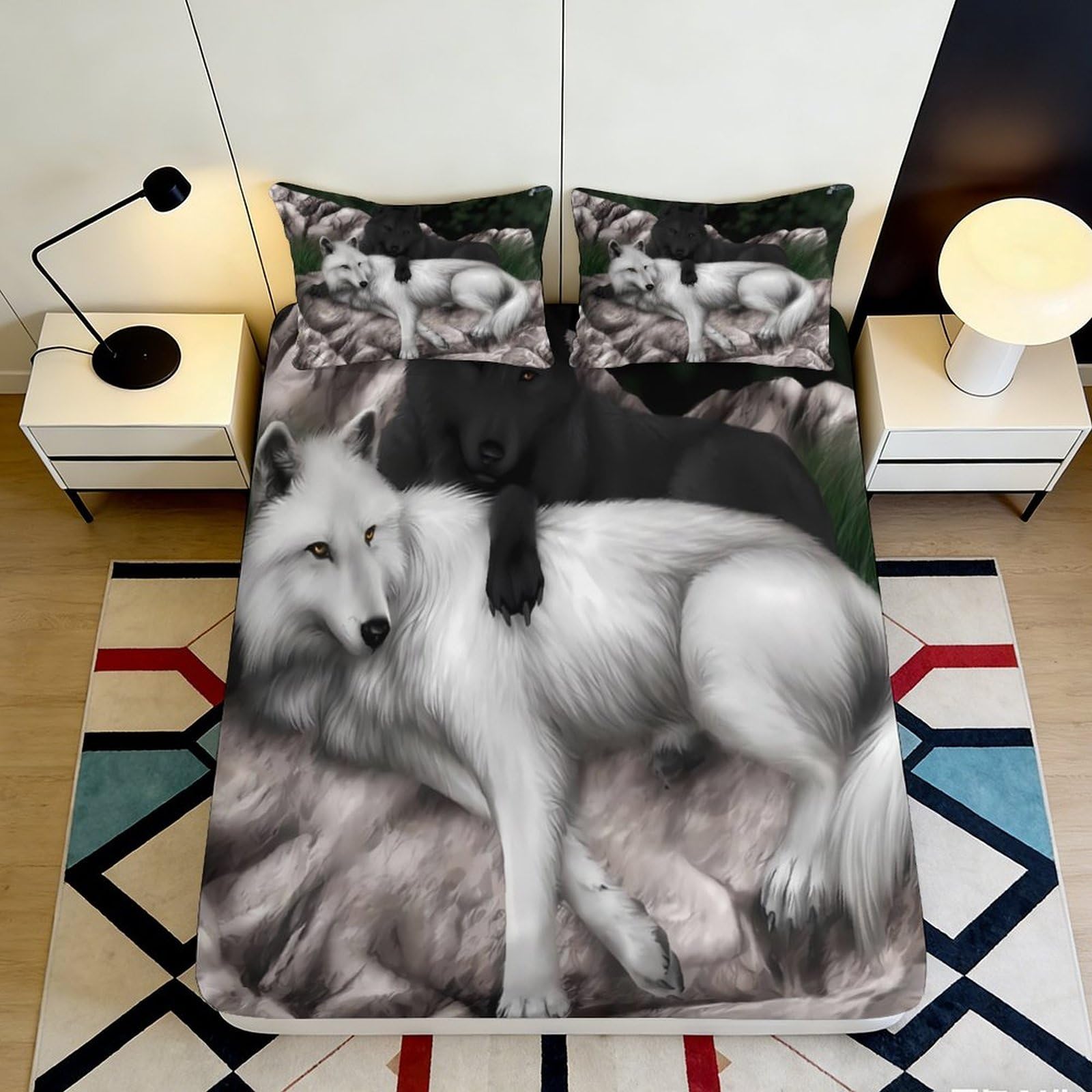 3D Printed Lightning Fitted Sheet Microfiber Deep Pocket Non-Slip Bedroom Thunder Mattress Fitted Cover Washable 180x200x25cm