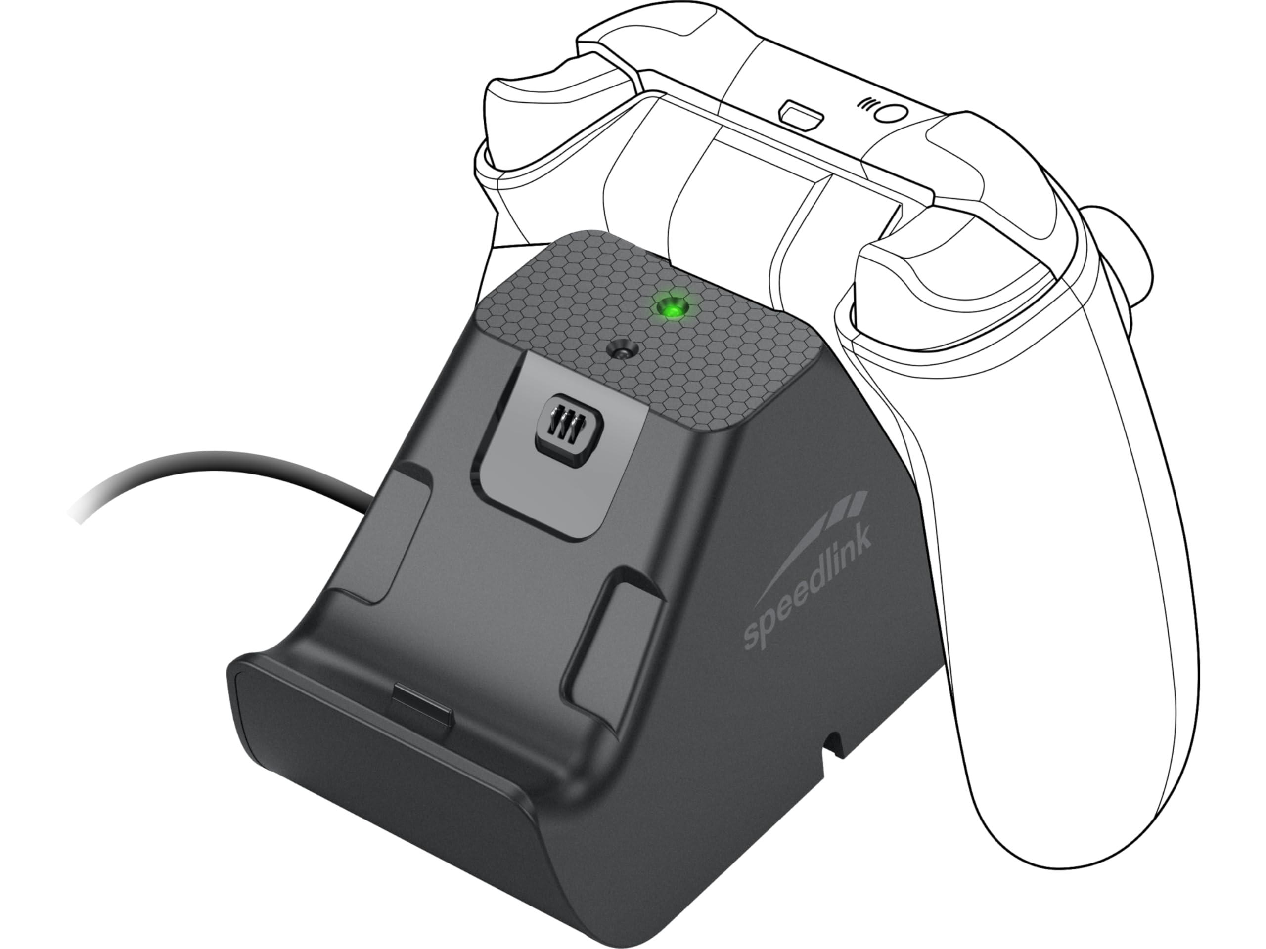 Speedlink JAZZ USB Charger - Ladegerät und Akkupack für bis zu 2 Controller der Xbox Series X/S und Xbox One, schwarz