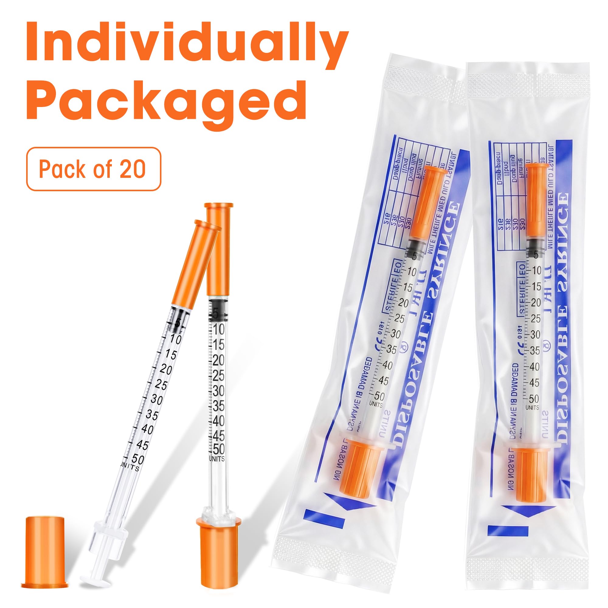 Lab Syringes - 0.5ml 32G - 20 Pack -5