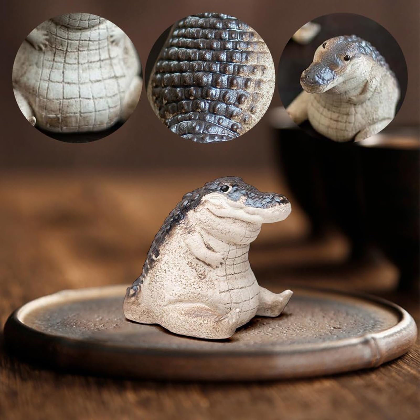 Amazon.co.jp: ワニの赤ちゃん像の装飾品、 ガーデンアニマル