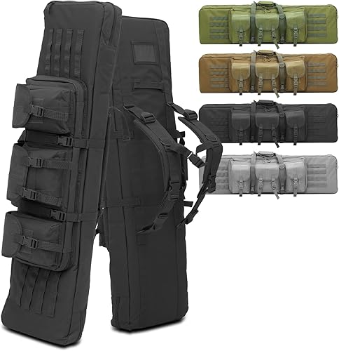 Miniatura 1 de Magshion 36404247 Inch Soft Gun Case for Rifles, Double Shotgun Case for Hunting and Shooting Range, Long Rifle Backpack wStrap, Lockable