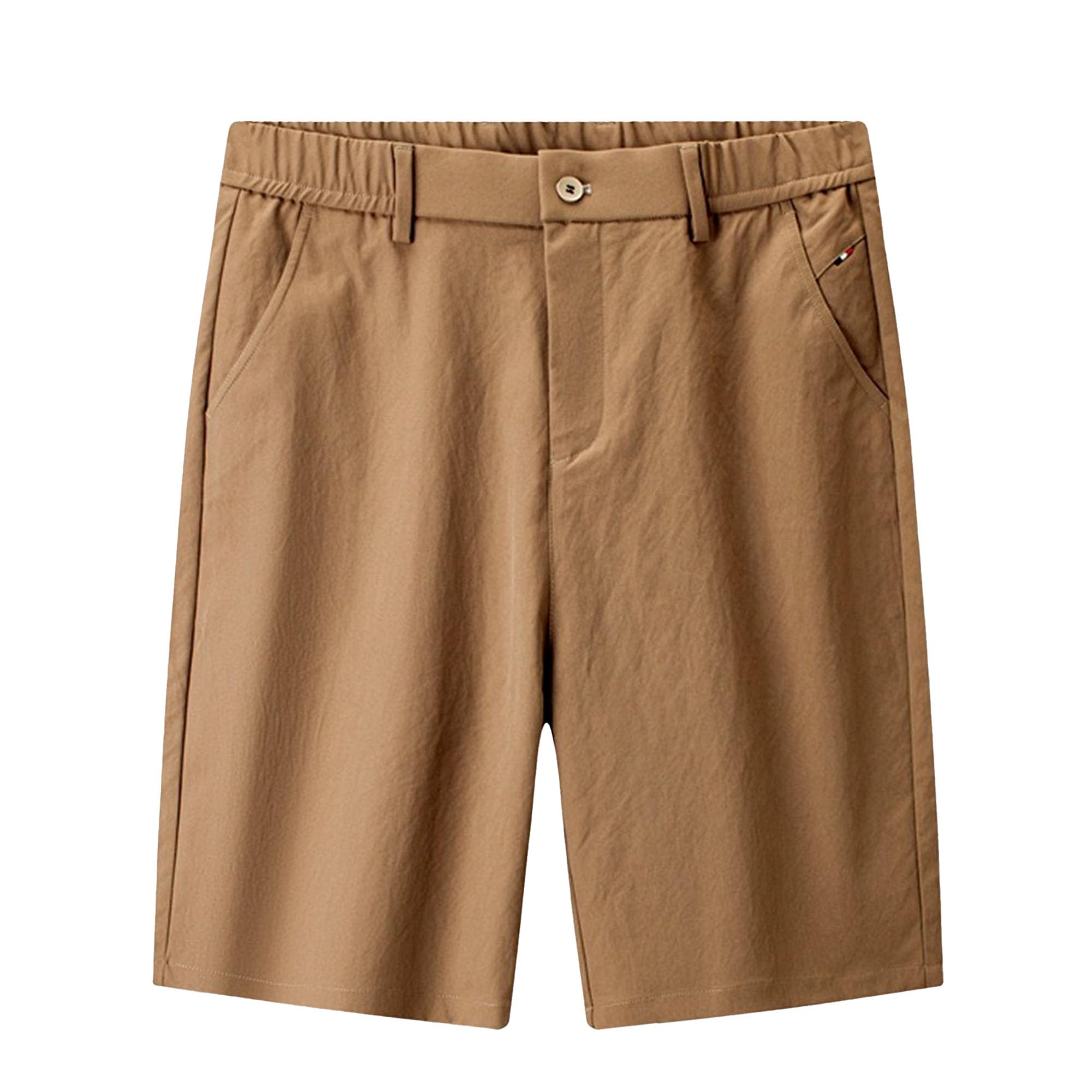 Short de golf pour homme léger et extensible à devant plat
