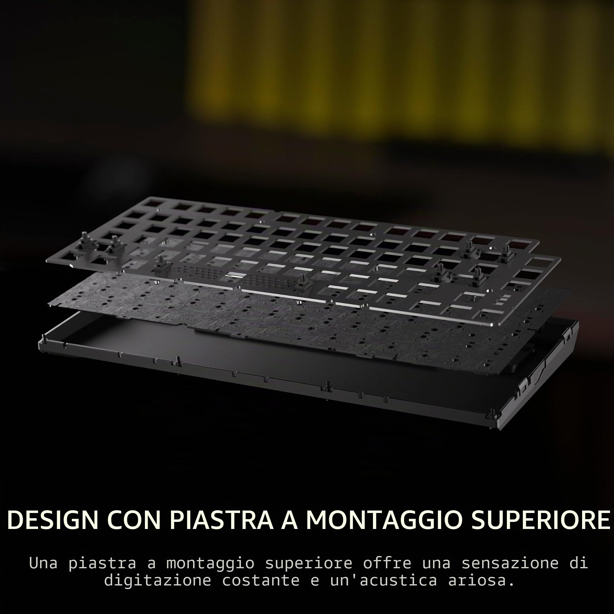 CORSAIR K65 PLUS WIRELESS Tastiera meccanica da gioco 75% RGB, sostituibile a caldo – Switch tattili CORSAIR MLX Fusion pre-lubrificati, riduzione del rumore a due strati, tasti PBT – QWERTY NA – Nero
