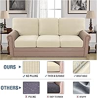 Vista 264 de H.VERSAILTEX Multi-Pieces Sofa Covers Stretch Couch Covers Form Fitted Seats and Back Cushions Covers