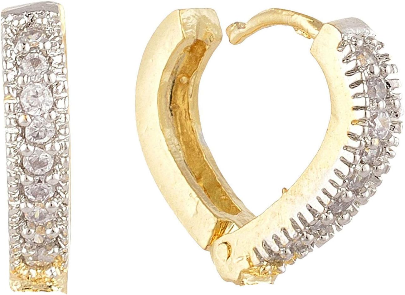 SKN Jewellery American Diamond Handmade Hoop Earrings for Women & Girls (SKN-3317A)