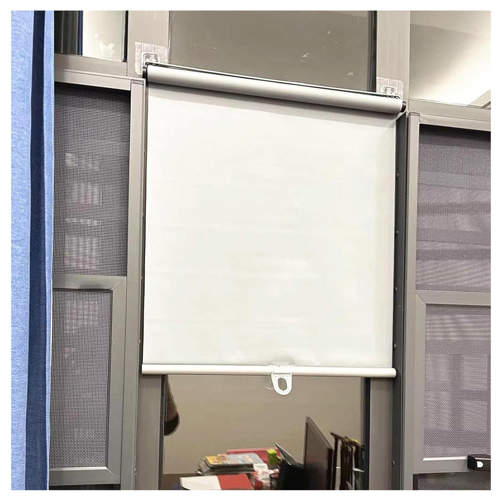 Retractable Blackout Roller Blinds,Sunshade Window Roll Up Shades,32cm 40cm 50cm 60cm 70cm 90cm 100cm 120cm 150cm Wide Portable Temporary Blinds,Privacy Curtains,No Drilling,White-40*150cm(16*59in)