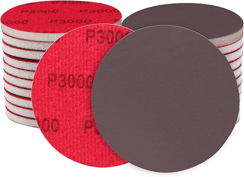 Shinboc 12 PCS 6 Inch Sanding Sponge 3000 Grit, Bowling Ball Sanding Pads | Hook and Loop Sandpaper for Random Orbital Sander, Washable and Reusable, Wet Dry Sand Paper for Wood Metal Automotive Paint