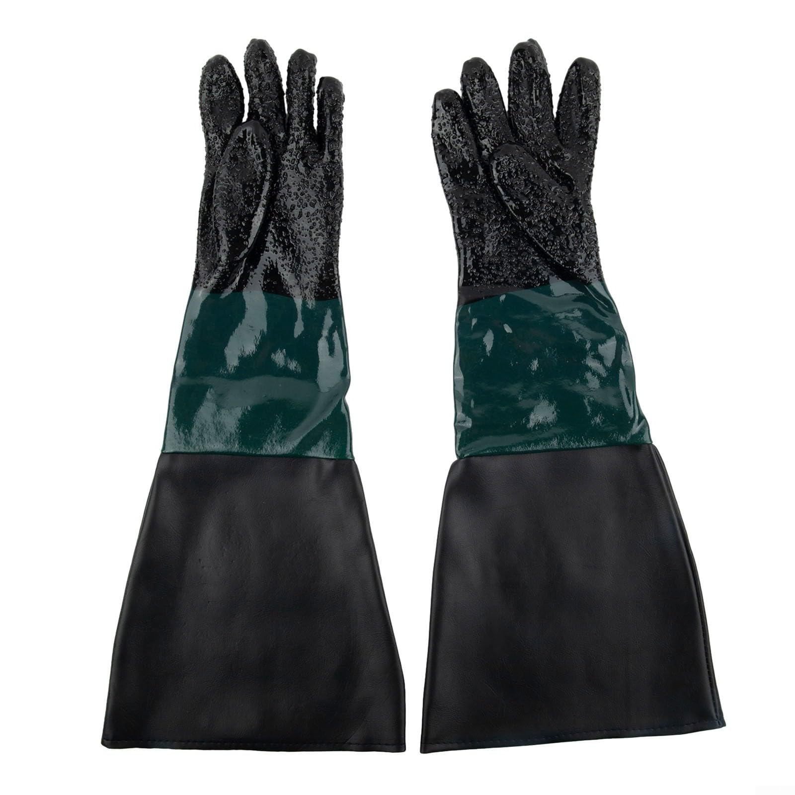 Gants de travail pour sablage - Longueur : 58,4 cm - 15,2 cm - Protection contre les particules