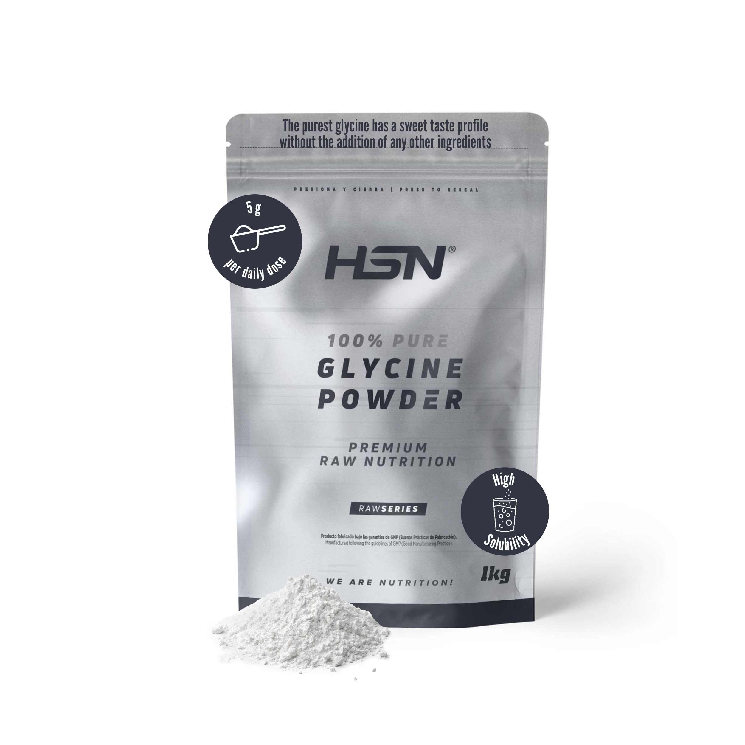 Glicina en Polvo 1Kg 100% Pura - Glycine Powder Sin Añadidos No-GMO Vegano Sin Gluten