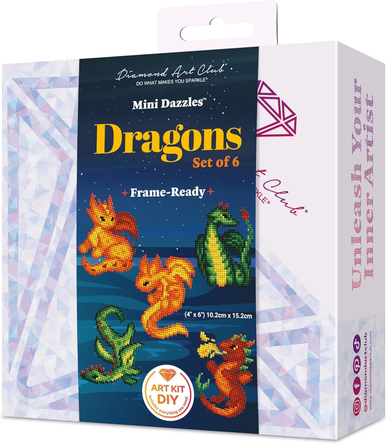 Amazon.com: DIAMOND ART CLUB Dragons Mini Dazzles™, Fun DIY