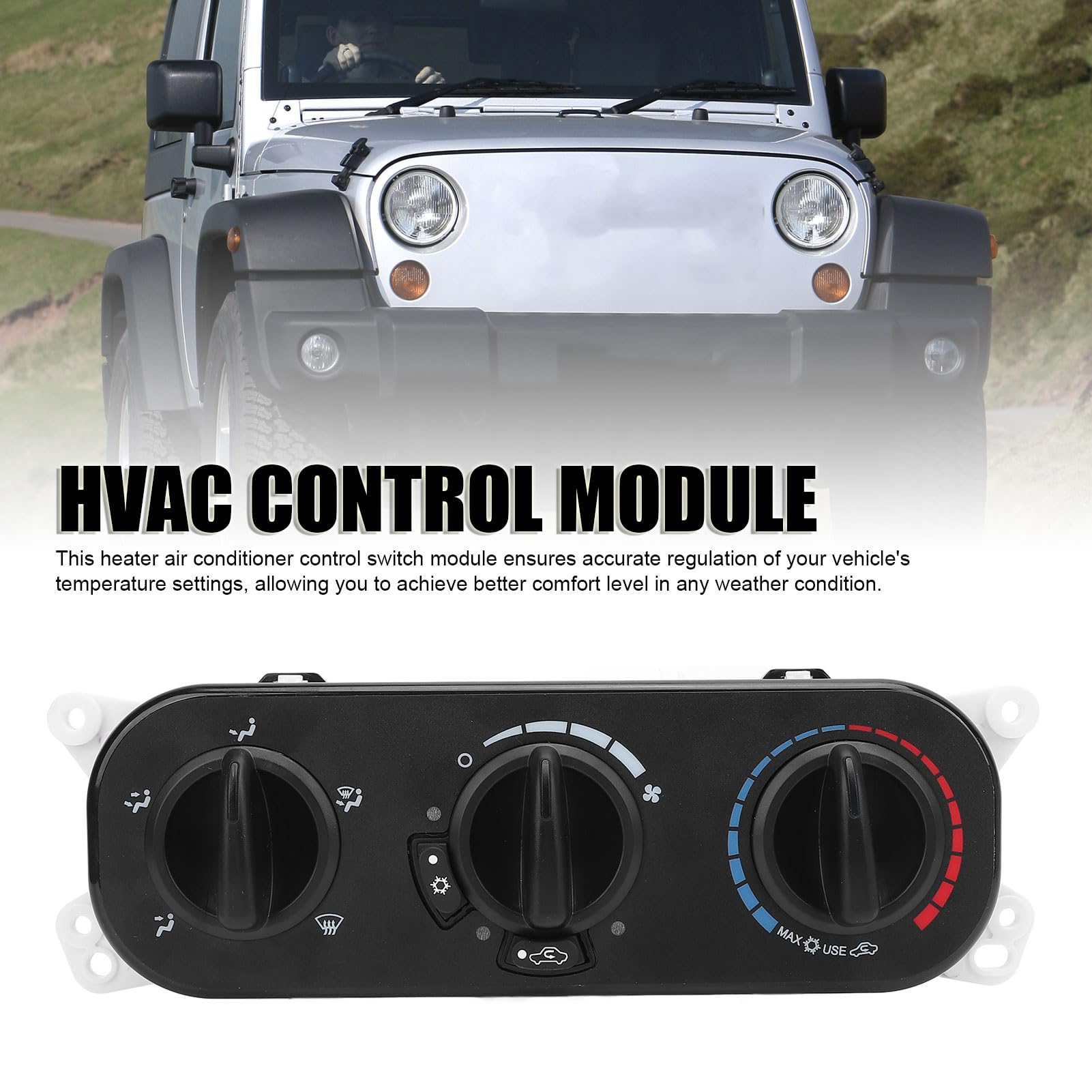 Srliya Módulo de Interruptor de Control de HVAC Regulación Duradera Funcionamiento Más Suave para Unidad de Control de Clima Automotriz