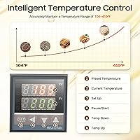Vista 7 de Máquina de prensa de aceite de 1500 W Expel, acero inoxidable eléctrico automático frío caliente con panel de control inteligente, pantalla táctil