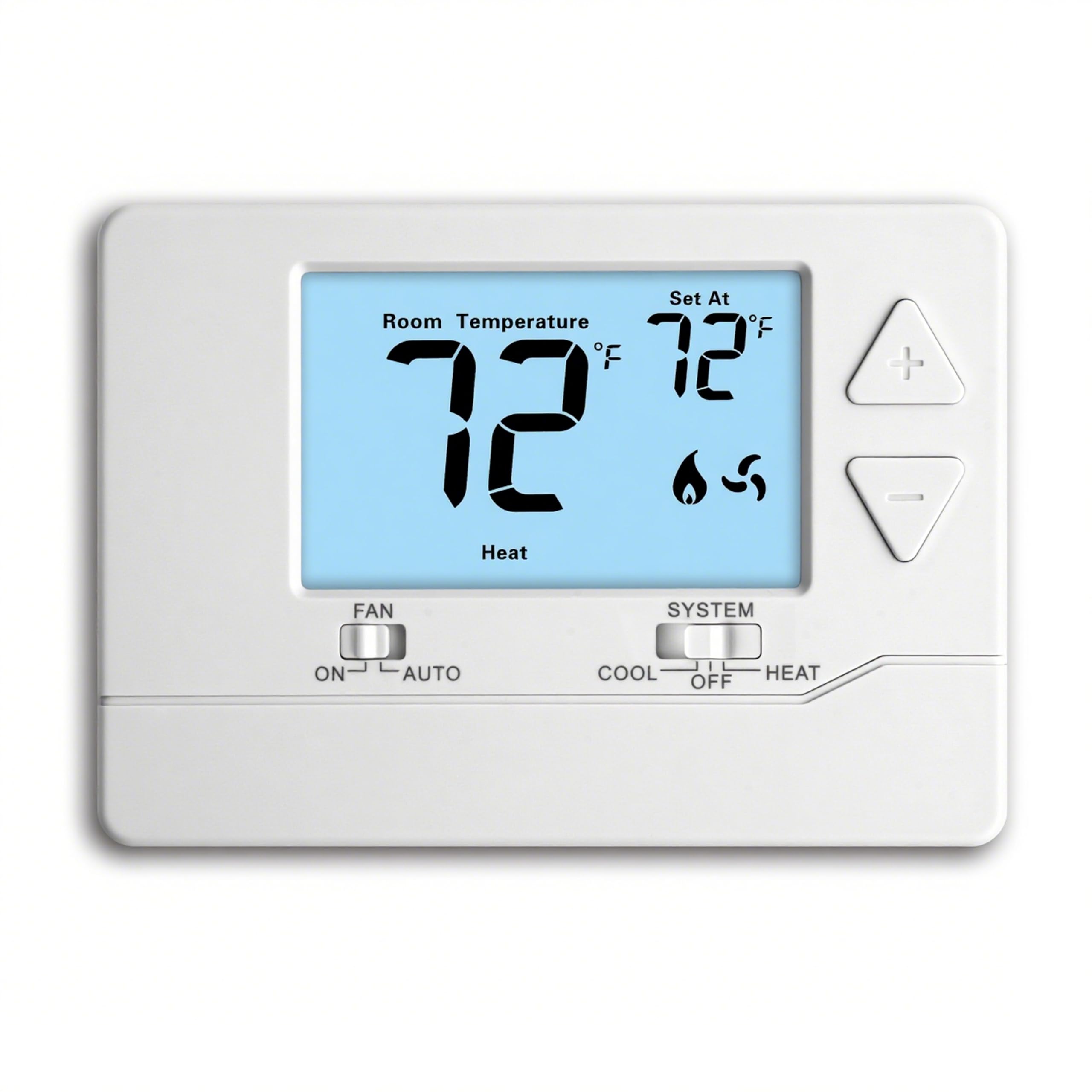 Thermostat for Home,NonProgrammable ac thermostats House,smart and Simple Thermostat,1 Heat Or 1 Cool,Easy DIY,White Backlight