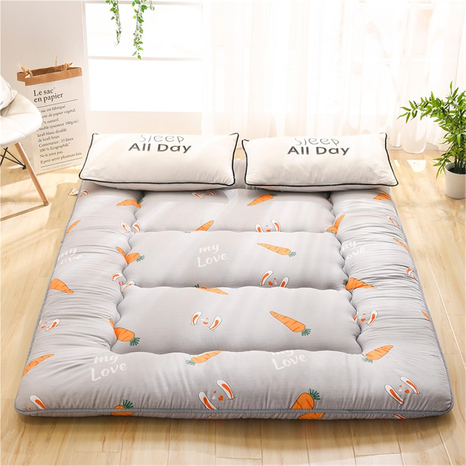 Japoński materac Futon zagęścić 10 cm, mata tatami, nie ślizga się, miękki, podłogowy, składany, dla chłopców, dziewcząt, dla dorosłych studentów, tajskich materacy do masażu