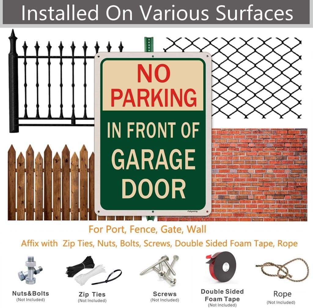 Buy No Parking in Front of Garage Door Signs 14 x 10 Inches Do Not