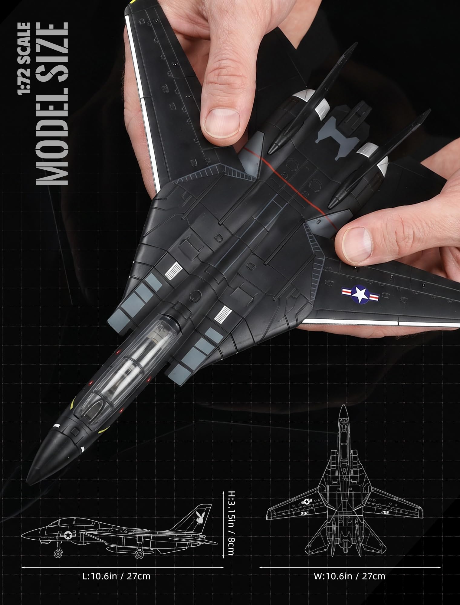 Amazon | SEBUNAS 1:72スケール F-14 トムキャットファイタージェット