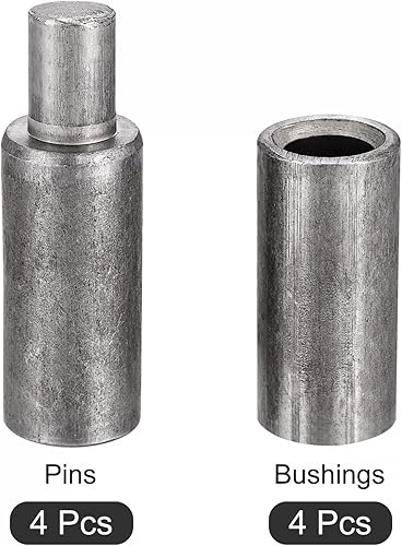 Miniatura 8 de uxcell Bisagras de barril de soldadura, pasador de bisagra de hierro macho a hembra de 2.874in x 0.787in para puerta de hogar de metal, 4 pares