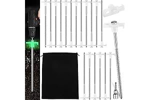 40-Piece Illuminant White 8-Inch Tent Stakes Screw-In Beach Stakes