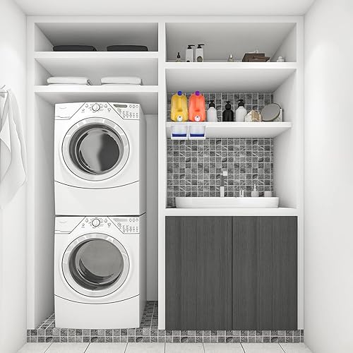 Miniatura 3 de Ochine Paquete de 2 soportes para vasos de detergente para ropa sucia, bandeja de recogedor de goteo, dispensador de jabón, dispensador de jabón,