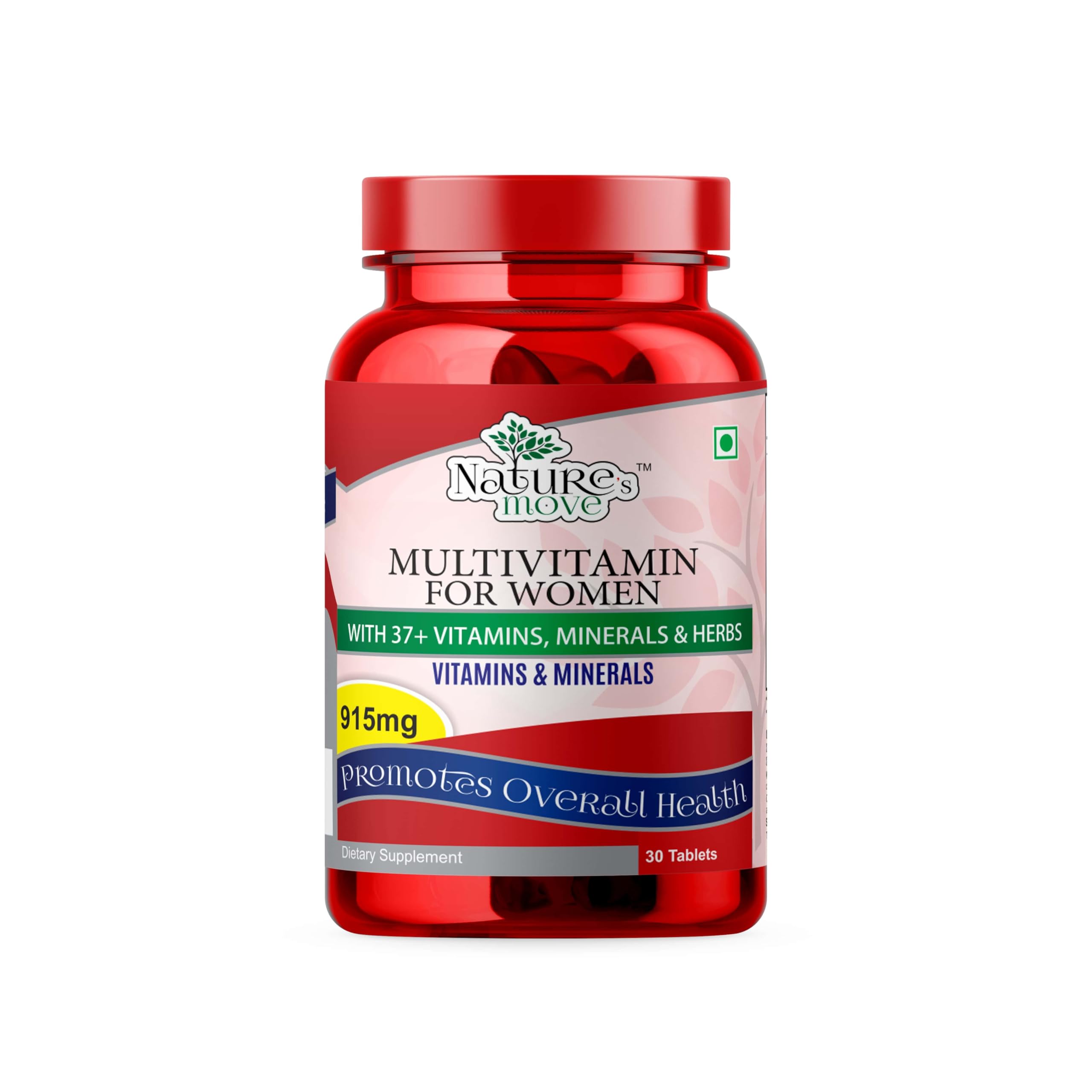 Natures Move Multivitamin for Women 950mg | 30+ Vitamins, Minerals & Herbs (30 Tablets)-image-27