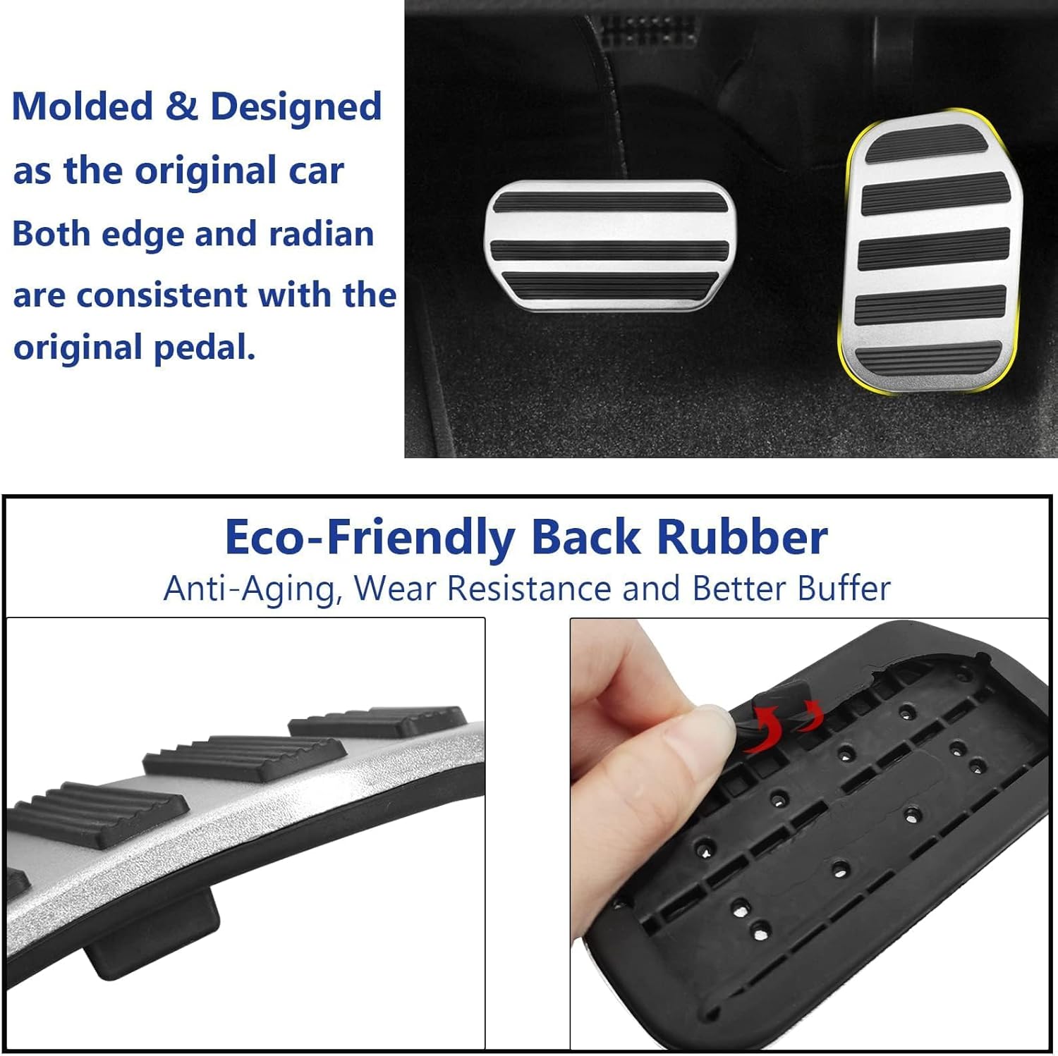 TTCR-II for F150 Pedal Covers 2021-2024 2025 2026, for F-150 Gas Brake Pedal Covers 2021-2024 2025 2026 (Automatic, 2Pcs)