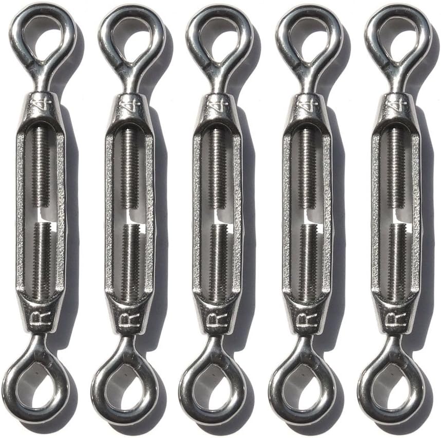Tensor de Acero Inoxidable 304 Ojo Doble M4 5 Piezas miniatura 1