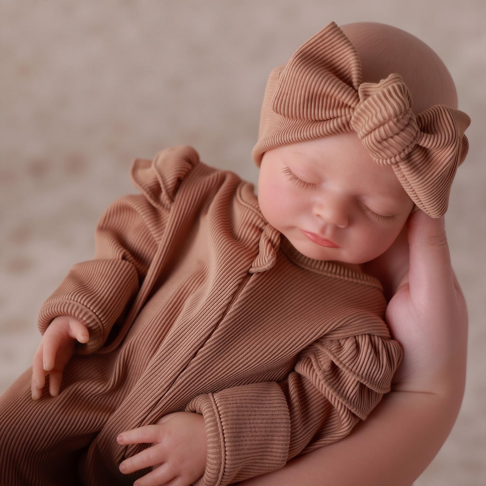 BABESIDE Reborn Bambola in Silicone - 40 cm Bambole Femmina Realistiche Realizzata a Mano - Bambina Neonata Completa di Fascia, Vestiti e Scatola, Adatta a Bambine dai 3 Anni+ - 5