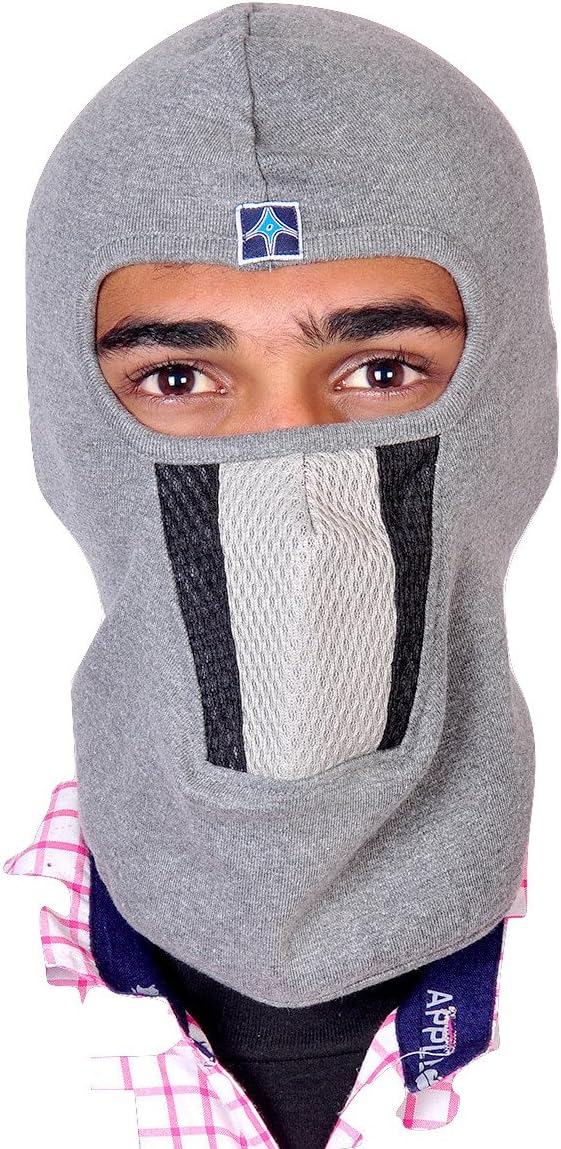 Dhoom Etijaarath Under Helmet Liner Full Face Mask for Bike Riders Head Gear (Grey and Black, Free Size)