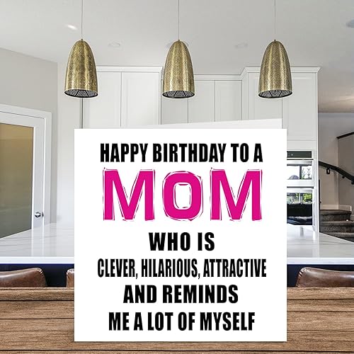 Miniatura 3 de Divertidas tarjetas de cumpleaños para mamá, inteligentes, divertidas, guapas, tarjeta de feliz cumpleaños para mamá de hija hijo, regalos de