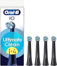 Oral-B iO Series Ultimate Clean Black, Original Replacement Round Brush Heads, Crisscross Bristles for Advanced Deep Cleaning and Plaque Removal, Designed for Oral-B iO Electric Toothbrushes, 4