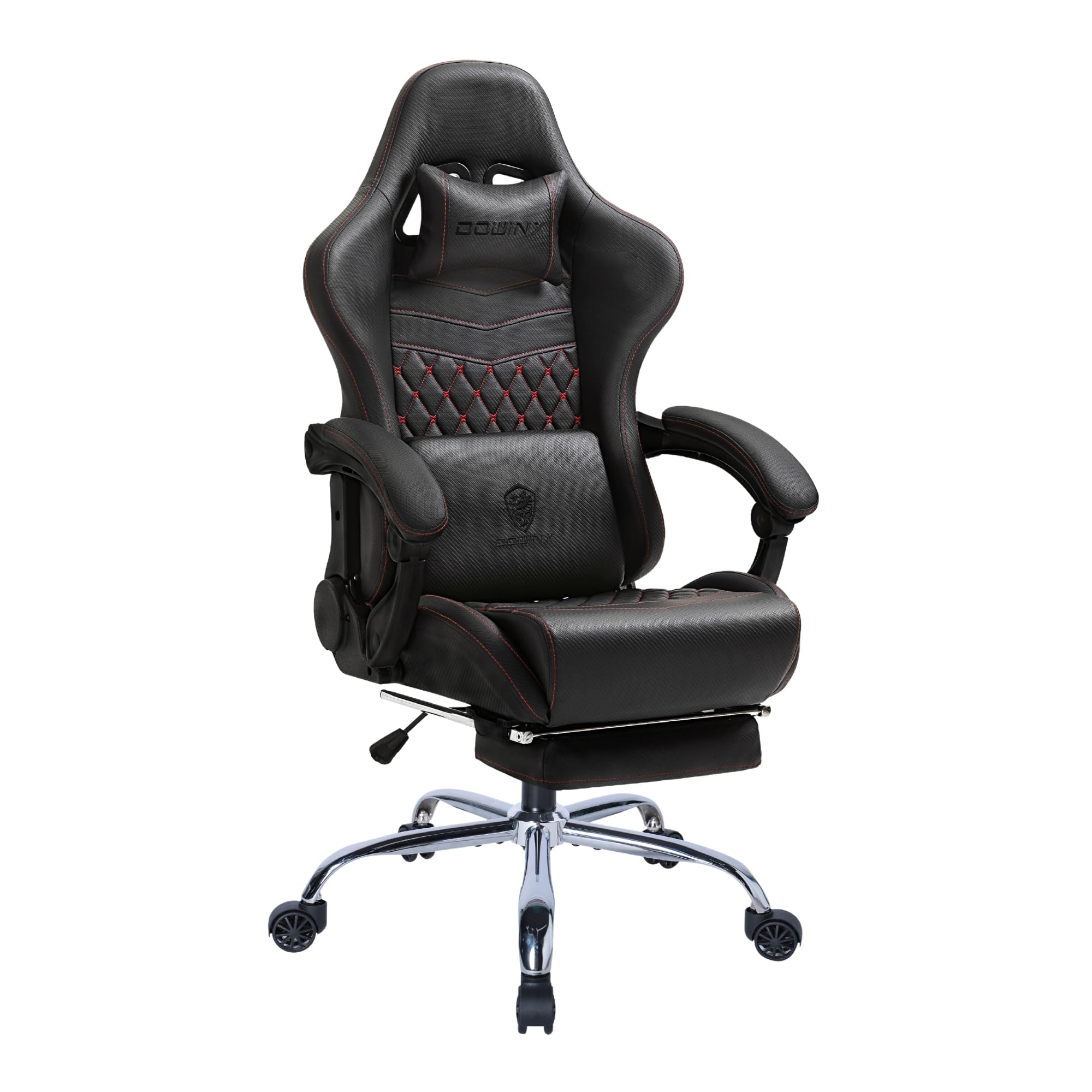Multi-Functional Ergonomic Gaming & Computer Chair – Massage Cushion, Premium PU Leather, Adjustable Neck & Lumbar Pillow for Back Support & Footrest, Home & Office Chair