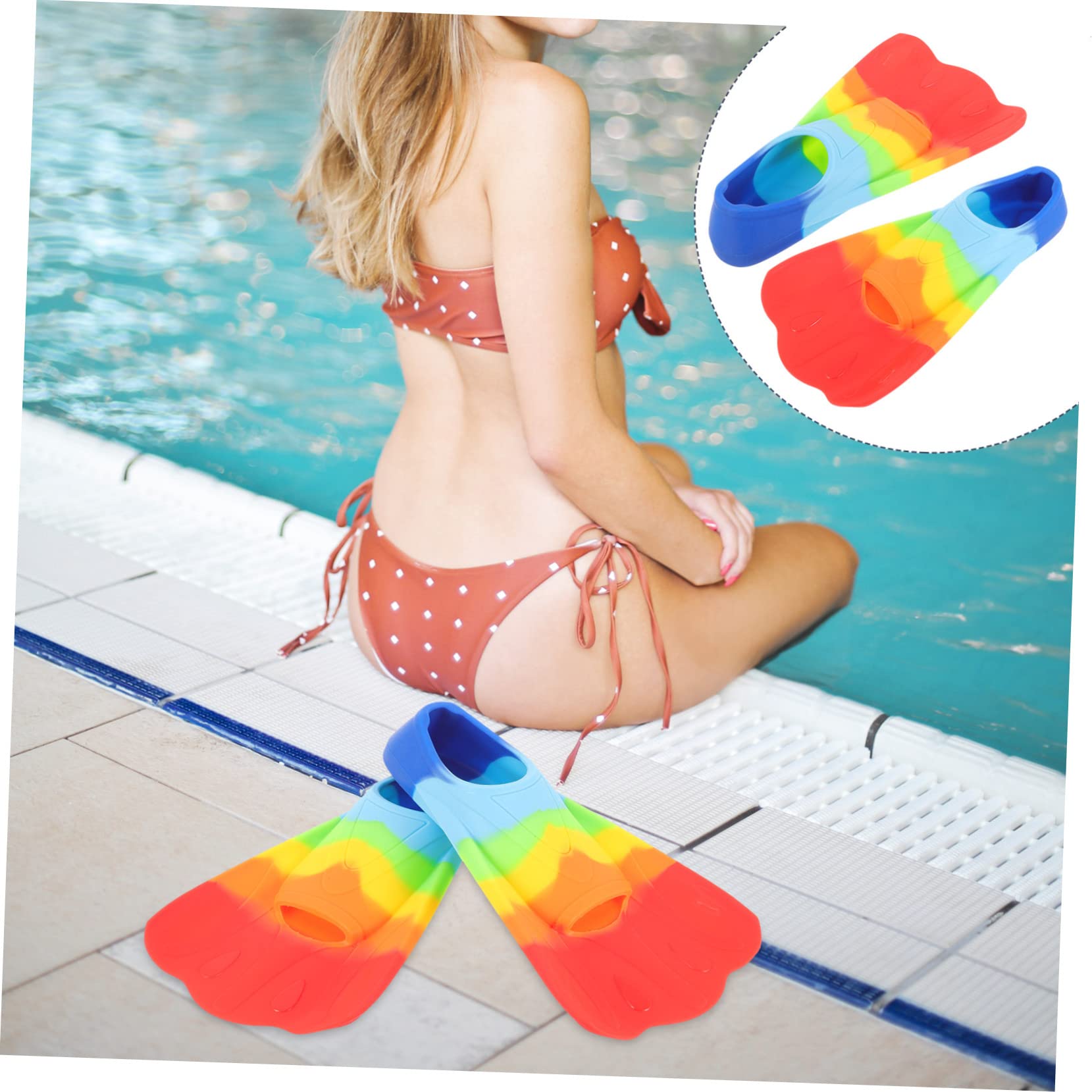 Abaodam Palmes de Natation pour Garçon Fille Silicone Accessoires de Plongée pour Entraînement et Loisirs Palmes de Snorkeling pour Débutants