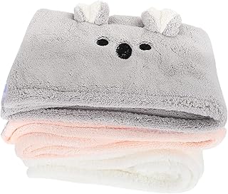 HONMEET 3 Pçs Toalha De Secagem De Cabelo Toalha De Secagem Rápida Touca De Banho De Cabelo Touca Secador De Cabelo Toalha De Cabelo De Lã Coral Touca De Secagem De Cabelo Touca De Banho