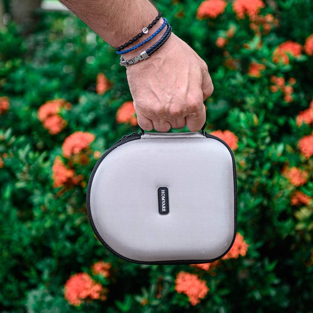 Homvare Hard Headphone Case Travel Bag with Handle and Wire Storage, Compatible with Sony, Behringer, Audio-Technica, JBL, Xo Vision, Bose, Beats, Maxell, Panasonic- Large Full Size - Grey : Electronics