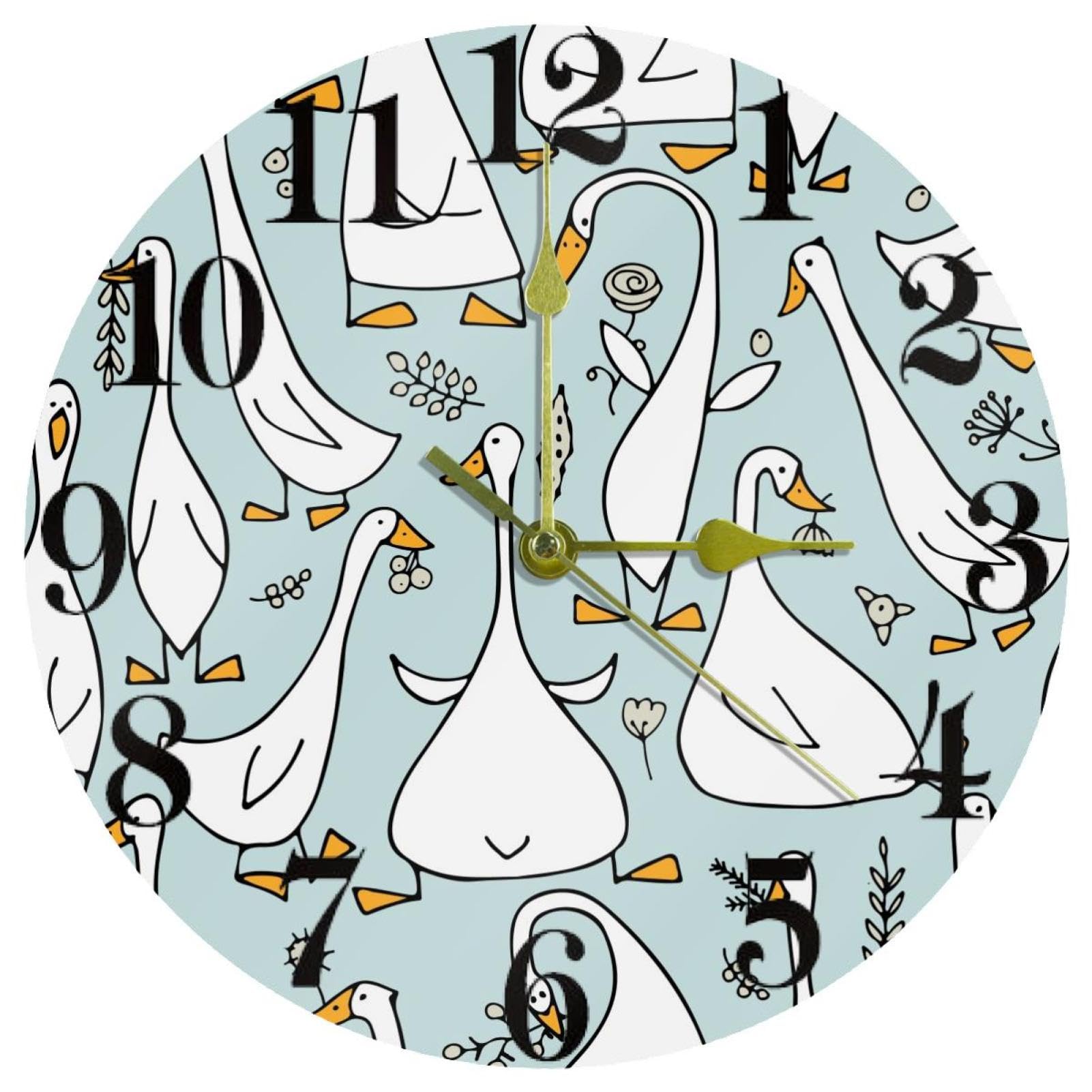 Horloge murale oie silencieuse pour supprimer le tic-tac du bureau
