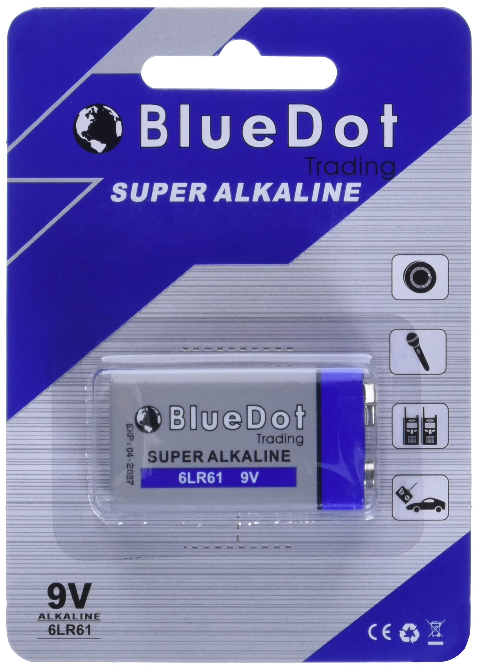 Bluedot TradingHeavy Duty 9 Volt Batteries, 3 Count