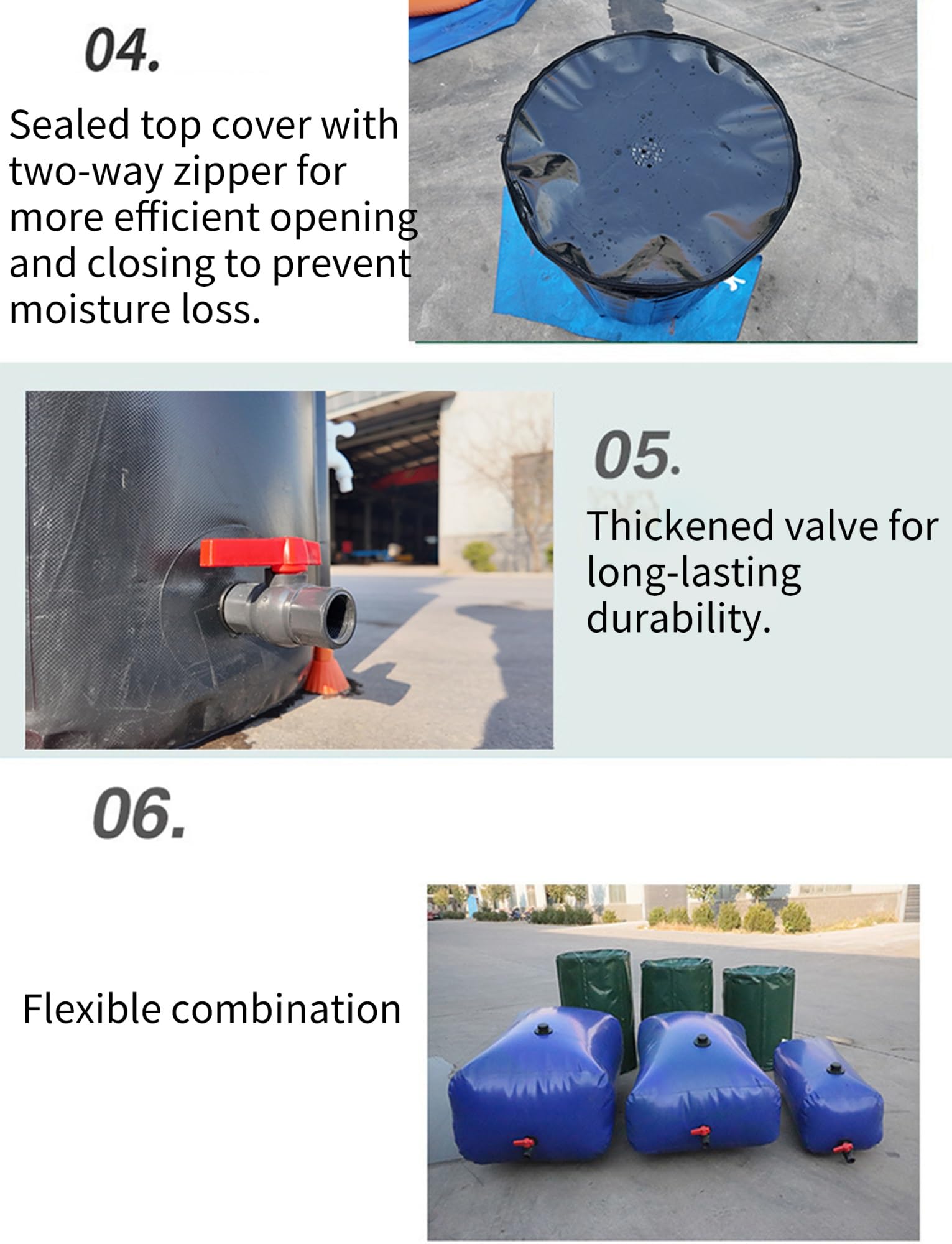 Kit de Barril de Lluvia Plegable con Grifo y Filtro - Contenedor portátil for almacenar Agua for jardín e Invernadero - Fácil de conectar al bajante de canaletas - Negro(1000L)