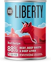 Liberty Grain-Free Canned Wet Dog Food, Beef Recipe, 12.5 oz. Cans (Pack of 12)
