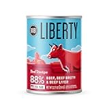 BIXBI Liberty Grain-Free Canned Wet Dog Food, Beef Recipe, 12.5 oz. Cans (Pack of 12)
