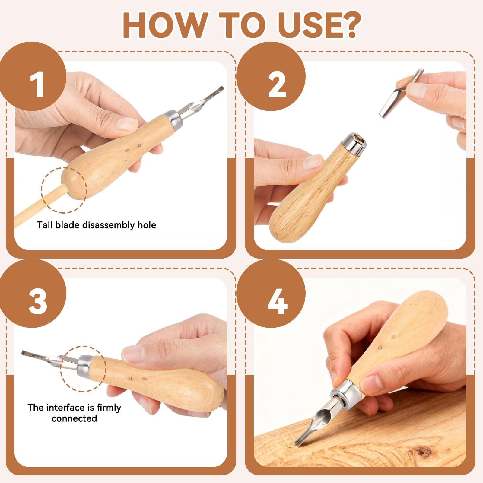 2 Set Kit di taglierine per linoleum, strumenti per intagliare linoleum per stampa a blocchi, include 10 testine di taglio, 2 maniglie e 2 strumenti per intagliare timbri in legno