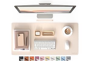 RENMTURE Faux Leather Desk Mat 36"x17".