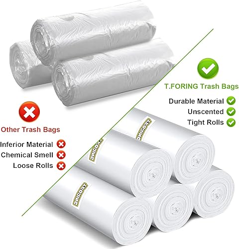 Miniatura 4 de Juego de bolsas de basura de 13 galones y 4 galones, 160 unidades, bolsas de basura altas sin perfume para cocina, 49.2 litros y bolsas de basura