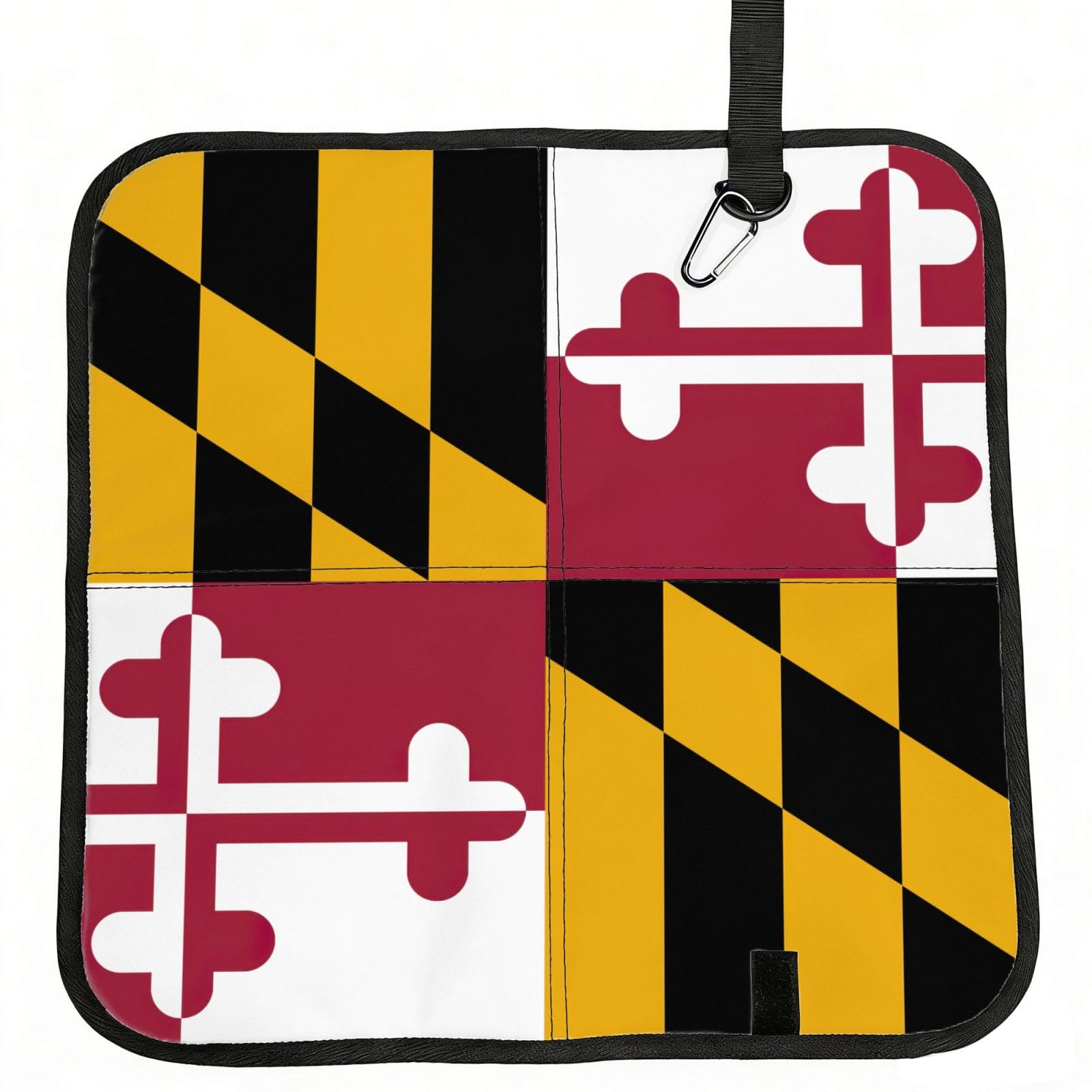 bghdfa Maryland State Flag Print Outdoor Sitting Mat Waterproof Oxford Cloth Seat Cushion Folding Foam Camping Seat For Picnic