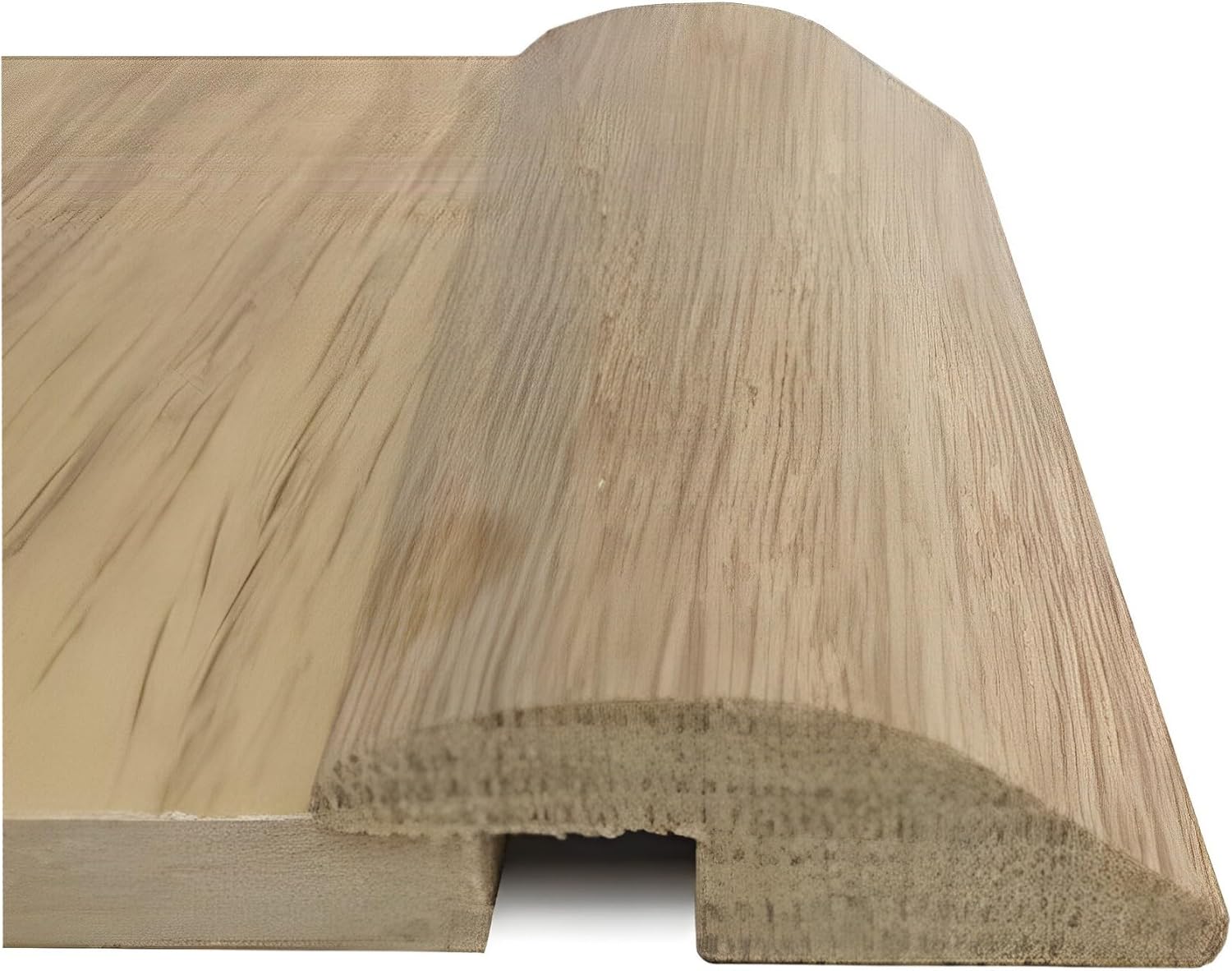 Solid Oak Door Threshold Ramp 7mm R Section Ramp Reducer, 90cm Wooden