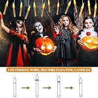 Vista 8 de Harry Floating Battery Operated Flameless Hanging Candle Lights with Potter Magic Wand Remote, Floating Candles with Remote, Hanging Decor for Home
