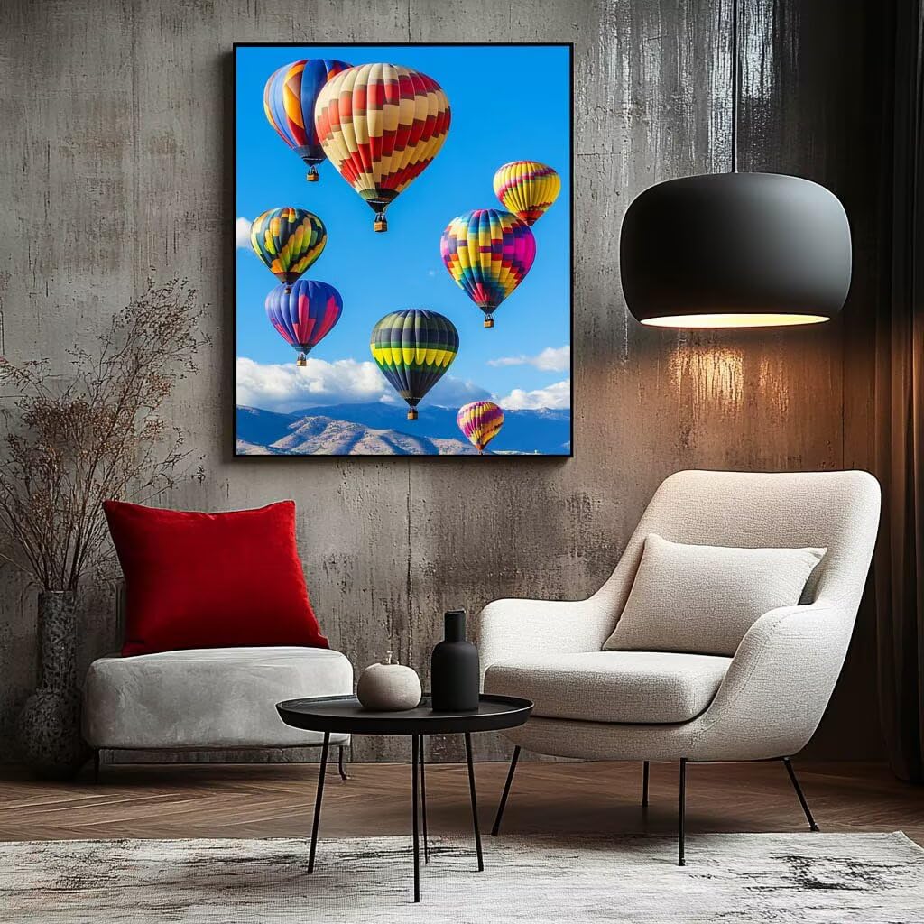 Malowanie po numerach, dla dorosłych, balon na gorące powietrze, obraz po numerach, płótno dla dzieci, artykuły plastyczne na ścianie, 137 x 100 cm, kolorowy obraz na płótnie, rękodzieło dla dorosłych
