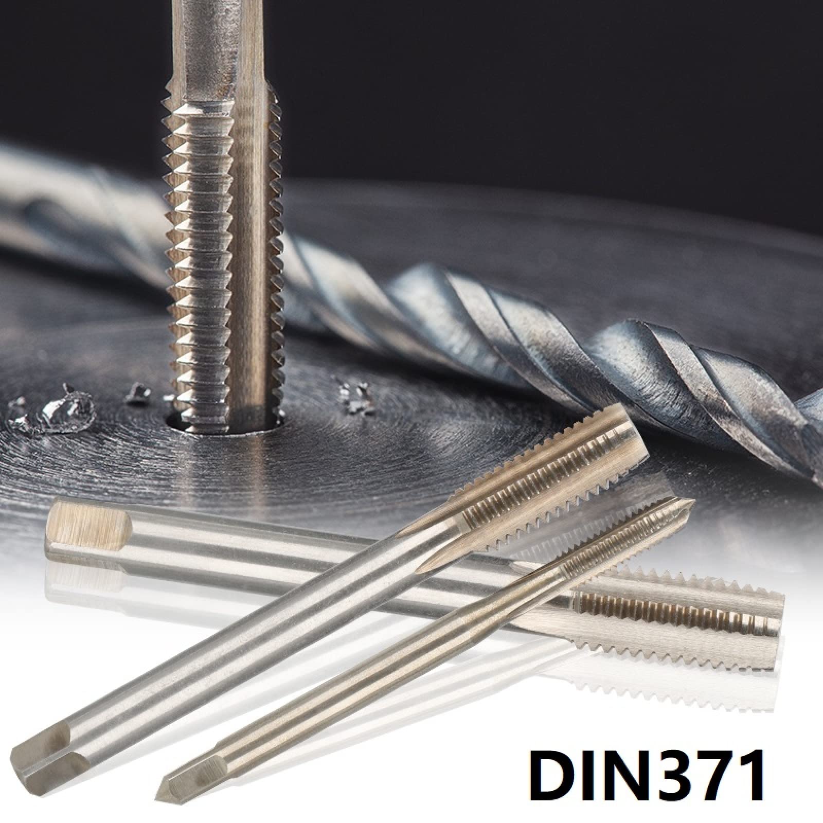 Wiertło DIN371, gwintownik HSS, wiertło maszynowe, gwintownik z rowkiem prostym, narzędzia do gwintowania, M8 x 1,25 mm