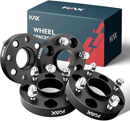 KAX Espaciadores de rueda de 4 x 4.5 pulgadas, espaciadores de rueda centrados de 4 lengüetas de 1 pulgada para Sentra, Altima, Cube con pernos