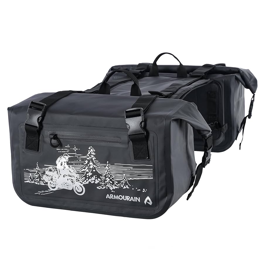 Amazon | ARMOURAIN バイクのサイド・バッグ50L (25L*2) の座席